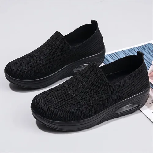 Vista 2 de EnllerviiD Women Nurse Sneakers Platform Sneakers Air Cushion Walking Wedge Sneaker Food Service Shoes Ladies Toning Rocker Shoes