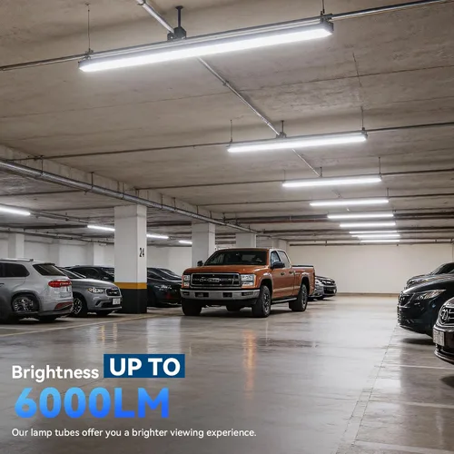 Vista 3 de JESLED Tubo de luz LED T8/T10/T12 de 8 pies, base FA8 de un solo pasador, 50W 6000LM 5000K luz blanca diurna, bombilla fluorescente LED