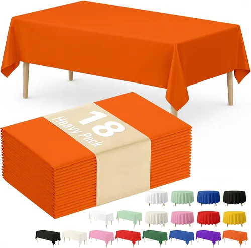 Vista 12 de Fixwal Mantel de plástico negro desechable de 54 x 108 pulgadas, mantel rectangular impermeable, paquete de 5 para graduación, decoración de fiesta