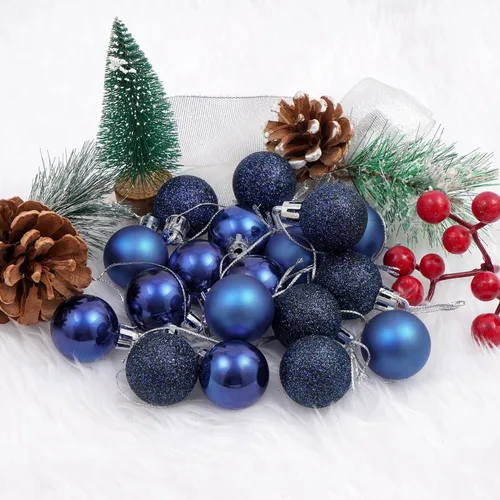 Vista 3 de GOODLYGHTS 30 Adornos de Bola de Navidad, 1.18" Decoraciones de Árbol de Navidad Irrompibles, Bola Colgante Perfecta para Decoración de Fiestas
