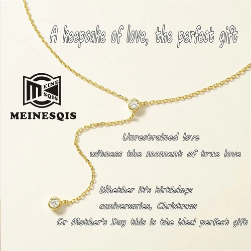Vista 7 de Women's Necklace 14K Gold Necklace Jewelry Y Shaped Necklace for Women,10-19in Adjustable Handmade Necklace Lariat Necklace, Jewelry Necklace