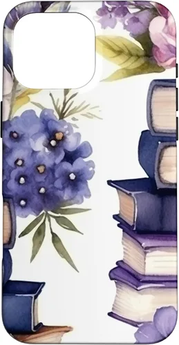 Vista 19 de Book Lover Purple Flower Case for iPhone 16