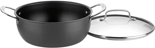 Vista 2 de Cuisinart 650-26CP Chef's Classic - Olla de chile de 5 cuartos de galón con tapa antiadherente, anodizada dura, color negro