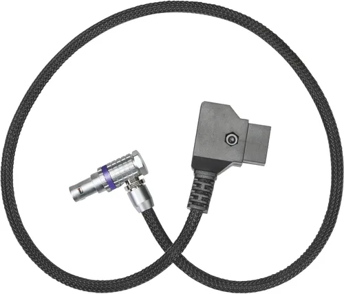 Vista 2 de Cable RED® Komodo™ en ángulo recto a D-tap&P-tap fabricado con alambre súper suave y protegido con trenzado Techflex de 18.1 pulgadas