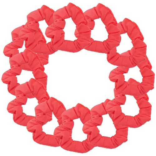 Vista 40 de Paquete de 12 ligas sólidas para el cabello (negro) One Dozen Matching Hair Ties, Soft Cotton Fabric, Gentle No-Crease Hold, Great for Teams