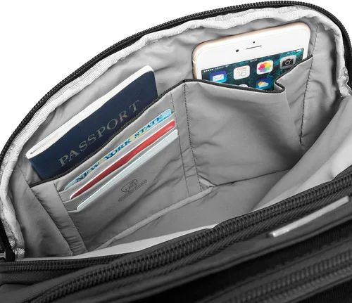 Vista 8 de Travelon Bolso cruzado cruzado clásico NS antirrobo, Negro -, Travelon Bandolera clásica antirrobo NS