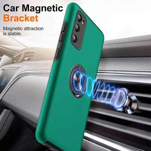 Vista 5 de JAME Funda para Samsung Galaxy S20 FE, Samsung S20 FE 5G con soporte giratorio, TPU suave resistente a los golpes y funda delgada para Galaxy S20 FE