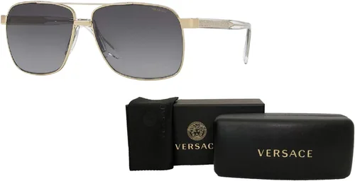 Vista 3 de Versace VE2174 Square Sunglasses for Men + BUNDLE with Designer iWear Complimentary Care Kit