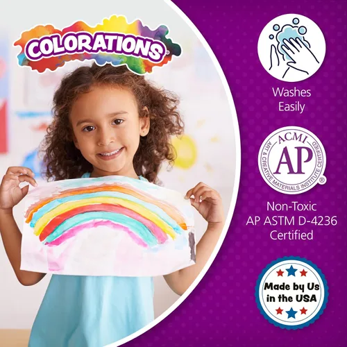 Vista 5 de Colorations Pinturas con purpurina lavables sin parabenos para niños, juego de 11, 16 onzas cada una, no tóxicas y fabricadas en los Estados Unidos.