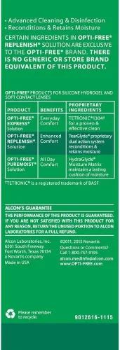 Vista 4 de Opti-Free Solución de reposición para lentes de contacto 4 Fl oz
