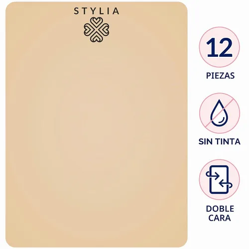 Vista 2 de Stylia Hoja de piel falsa de práctica de Microblading para tatuaje de cejas, piel falsa para tatuaje, aguja de micro cuchillas, maquillaje de cejas