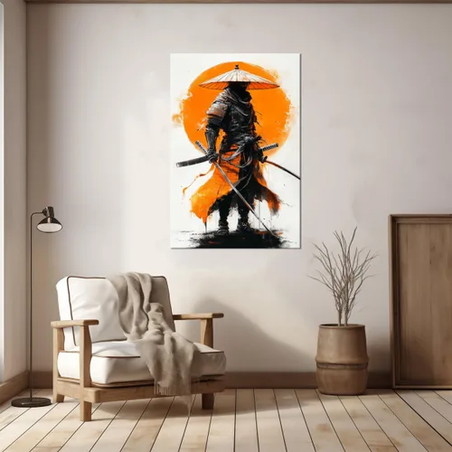 Vista 5 de Arte de Pared de Samurái Japonés, Imágenes de Póster de Samurái, Decoración de Pared para Oficina, Sala de Estar, Dormitorio, Obra de Arte Samurai