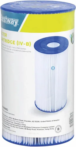 Vista 5 de Bestway Flowclear Filtro de cartucho de repuesto tipo IV o tipo B para piscina sobre el suelo con bomba de filtro de 2500 galones por hora