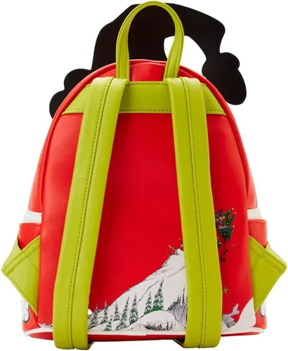 Vista 2 de Loungefly Dr Seuss Grinch - Mini mochila de corazón lenticular Rojo