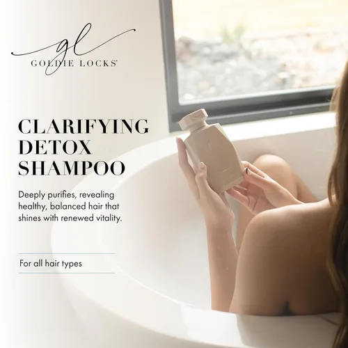 Vista 2 de Goldie Locks Champú clarificante, desintoxicante de limpieza profunda sin sulfatos para el cuero cabelludo y el cabello, elimina la acumulación