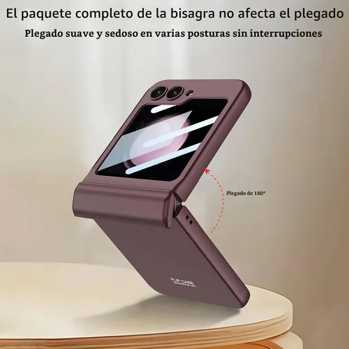 Vista 6 de STORMTAL Funda protectora delgada para Samsung Galaxy Z Flip 5, protección de bisagra, protector de pantalla integrado, carga inalámbrica, a prueba