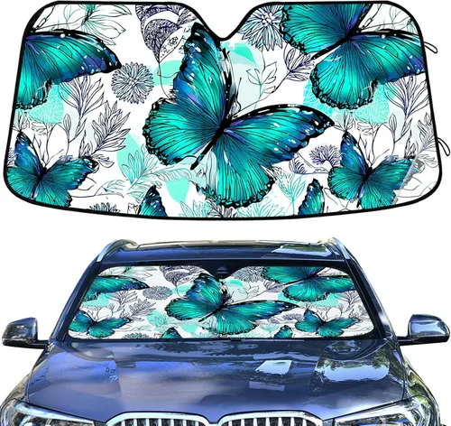 Vista 32 de Parasol para parabrisas de automóvil de tiburón para ventana delantera, accesorios interiores para automóvil SUV