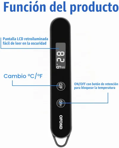 Vista 3 de Termómetro digital de carne, termómetro de alimentos de lectura