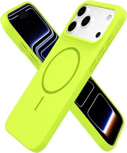 Vista 73 de Oakxco Funda de Silicona Mag Safe para iPhone 12 Pro Max, Funda Magnética Delgada y Fina Compatible con Carga Inalámbrica MagSafe, Bonita Funda