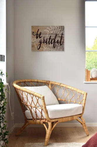 Vista 3 de Lienzo decorativo con texto en inglés «Be Grateful» con texto en inglés «Be Grateful» con texto en inglés «Be Grateful», carteles enmarcados