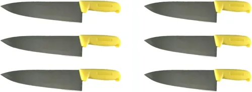 Vista 4 de Cuchillo de chef de 8 pulgadas, elige tu color, cubiertos de cocina comercial afilados de afeitar, cuchillos de cocina (verde)