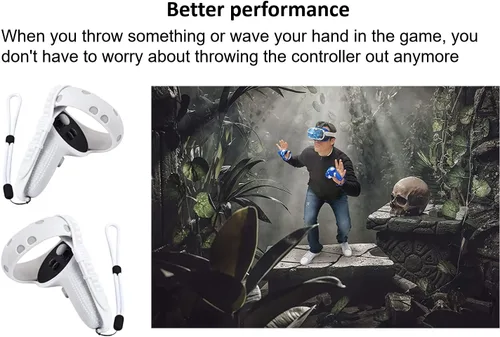 Vista 5 de Clean VR Funda de auriculares y controlador compatible con auriculares Oculus Quest 2Meta + cubierta protectora de agarre para la cara