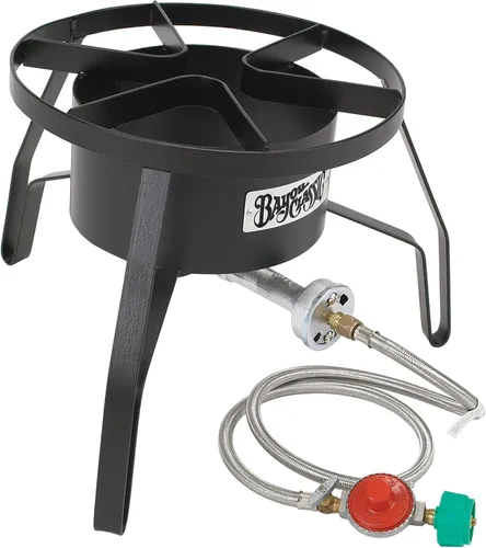 Vista 4 de Bayou Classic 3016 Freidora de pavo para exteriores de 30 cuartos con cesta y olla