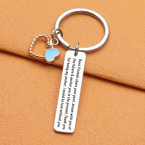 Vista 6 de Llavero de mejores amigos para mujeres, regalo de mejor amiga, llavero de primo, llavero de mejor amiga, joyería de graduación