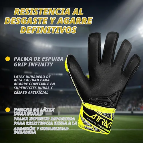Vista 7 de Reusch Attrakt Infinity Finger Support Guantes de portero de fútbol junior Guantes de portero juvenil, Grip Infinity látex