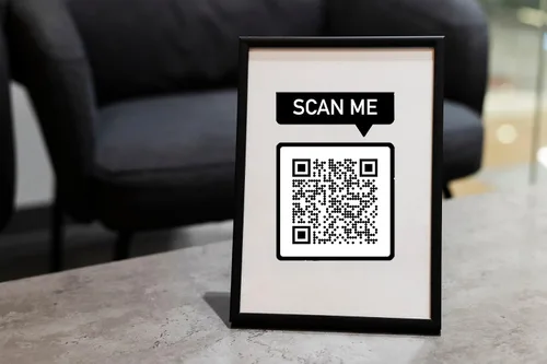 Vista 3 de Personalizar código QR imagen/texto vinilo adhesivo parachoques adhesivo para restaurantes, oficina, hogar (3 pulgadas de ancho)