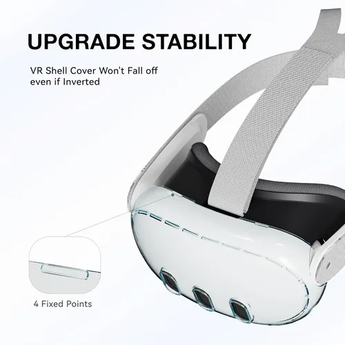 Vista 5 de APEXINNO VR Shell Cover Skin for Meta Quest 3 Headset Accessories, VR Shell Case Headset Protector for Oculus Quest 3 VR Headsets, ABS
