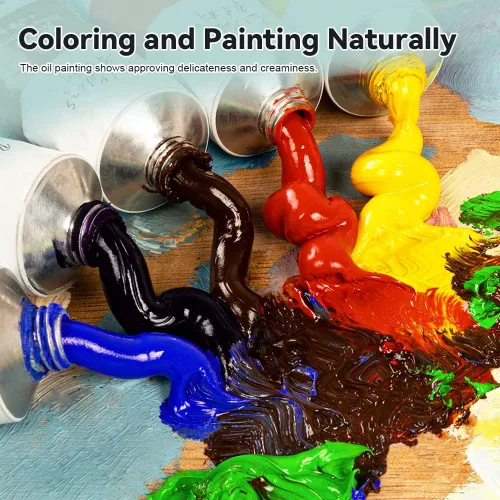 Vista 8 de Paul Rubens Pintura al Óleo, 18 Colores al Óleo Brillantes Suministros de Arte con Alta Saturación, Tubos de Gran Capacidad de 50ml, Tiempo