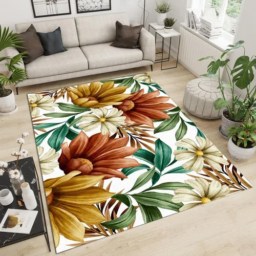 Vista 17 de Alfombra de área de flores simples moradas, alfombra abstracta degradada para interiores, decoración de sala de estar, cálida, suave, duradera