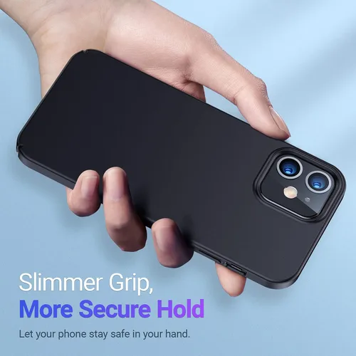 Vista 4 de TORRAS Slim Fit diseñado para iPhone 12 Mini Case 5.4 pulgadas [2ª generación] Ultra Delgado Plástico Duro Suave Suave Touch Funda protectora