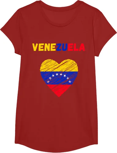 Vista 55 de Camiseta con la bandera venezolana con corazón de Venezuela, Negro