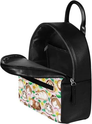 Vista 4 de Showudesigns Mini mochila para mujeres y niñas de viaje de compras, Cobayas, Mochilas de viaje
