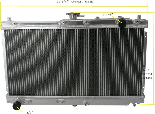 Vista 2 de Radiador de aluminio para Mazda Miata 1999 2000 2001 2002 2003 2004 2005 1.8L MT refrigeración del motor