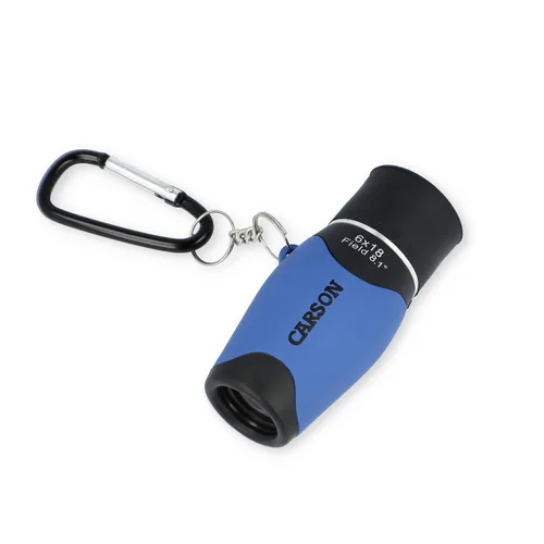 Vista 2 de Carson MiniMight 6 x 18 mm Monóculo de bolsillo con mosquetón, azul (MM-618CB)