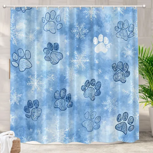Vista 20 de Batmerry Maritime Nautical Hookless Shower Curtain with Snap in Liner Set, Anchors Ship Wheel Bath Curtain Magnetic Hem Quick-Drying Waterproof