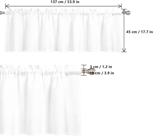 Vista 4 de ZFRXIGN Southwetsern Cenefas de cortina para ventanas de cocina, 54 x 18 pulgadas, cenefa azteca occidental, 1 panel, cortinas cortas bohemias