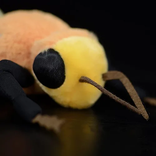 Vista 6 de Juguete de peluche grande de abeja - Animales de peluche realistas de abeja de 16 pulgadas, juguetes de abeja con alas grandes realistas, juguete