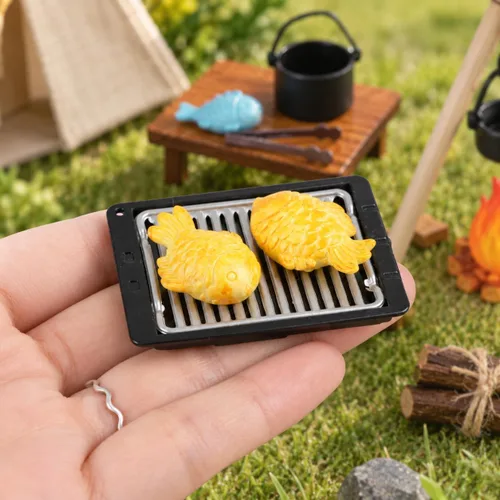 Vista 3 de Accesorios de camping a escala 1:12, casa de muñecas en miniatura, fogata