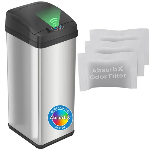 Vista 9 de iTouchless EcoWise - Contenedor de basura para compost, doble desodorizador, filtros de carbón activado