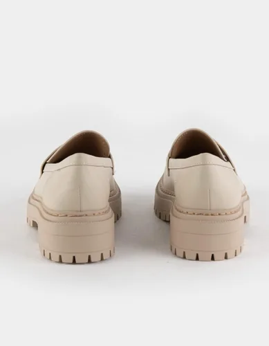 Vista 5 de Soda Zapatos para mujer con suela de lengüeta de tacón bajo con plataforma Penny Mocasines