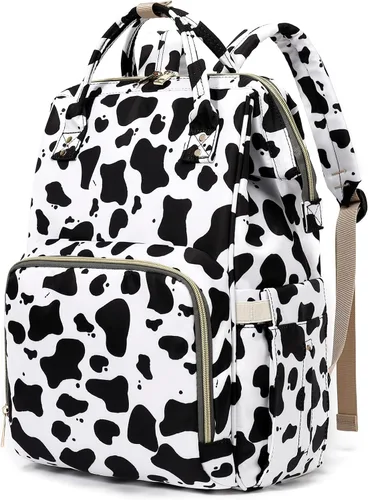 Vista 11 de Mochila para pañales de bebé con diseño de mariposa para niñas y niños, impermeable, grande, para mamá