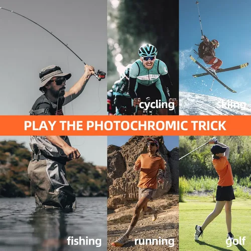 Vista 6 de ROCKBROS Gafas de sol polarizadas para hombres y mujeres gafas de ciclismo deportivas conducción bicicleta pesca correr TAC UV400
