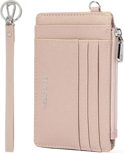 Vista 15 de BOSTANTEN Tarjetero para tarjetas de crédito para mujer, billetera de piel RFID, pequeña cartera delgada con llavero con ventana de identificación