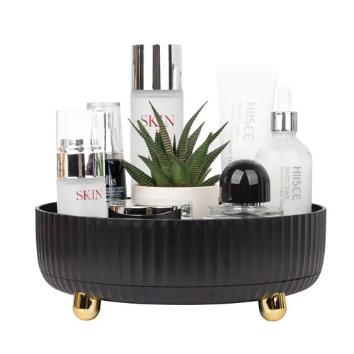 Vista 20 de Anyoifax Bandeja organizadora de perfumes de maquillaje, giratoria de 360 grados, organizador de loción para el cuidado de la piel, organizador