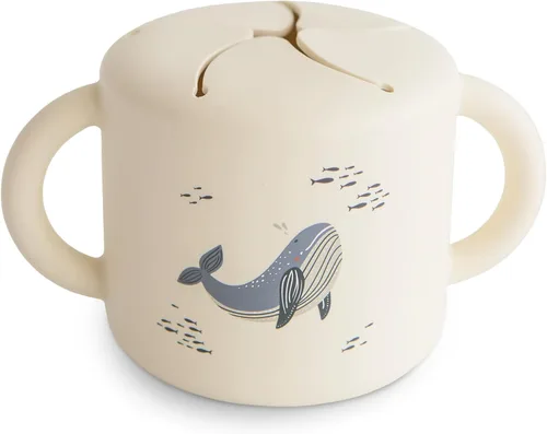 Vista 20 de mushie - Taza para merienda de silicona Contenedor de alimentos a prueba de derrames para niños pequeños y bebés (Abejas)