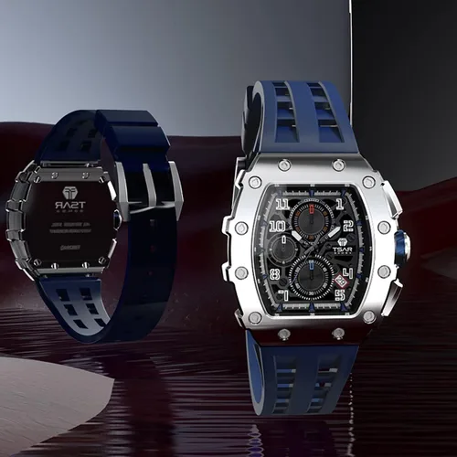Vista 7 de TSAR BOMBA Mens Watches Luxury Tonneau Watches for Men Waterproof 50M Analog Replica Watch Chronograph Calendar Date Mens Dress Business Work Watch